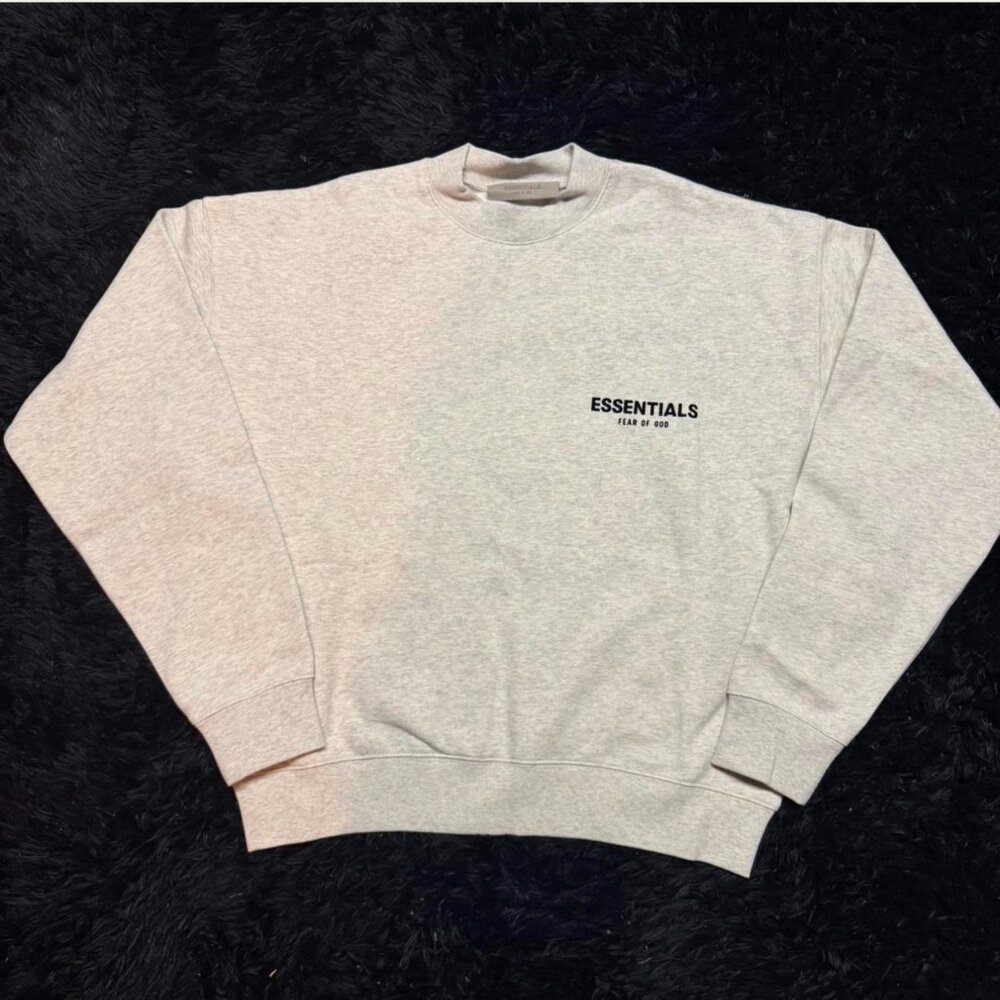 Fear Of God Essentials Light Oatmeal Crewneck SS22 Size XL Brand New